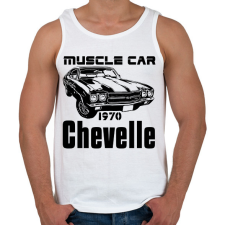 PRINTFASHION muscle car 1970 chevelle - Férfi atléta - Fehér atléta, trikó