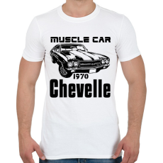 PRINTFASHION muscle car 1970 chevelle - Férfi póló - Fehér