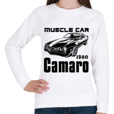 PRINTFASHION muscle car 1980 camaro - Női pulóver - Fehér női pulóver, kardigán