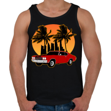 PRINTFASHION Muscle car - Férfi atléta - Fekete atléta, trikó