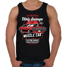 PRINTFASHION Muscle car - Férfi atléta - Fekete