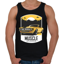 PRINTFASHION Muscle car - Férfi atléta - Fekete atléta, trikó