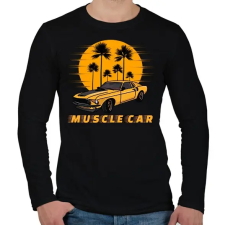 PRINTFASHION muscle car - Férfi hosszú ujjú póló - Fekete férfi póló