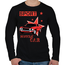 PRINTFASHION Muscle car - Férfi hosszú ujjú póló - Fekete férfi póló