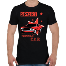 PRINTFASHION Muscle car - Férfi póló - Fekete férfi póló