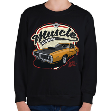 PRINTFASHION muscle car - Gyerek pulóver - Fekete