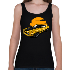 PRINTFASHION muscle car - Női atléta - Fekete női trikó