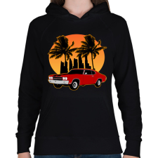 PRINTFASHION Muscle car - Női kapucnis pulóver - Fekete női póló