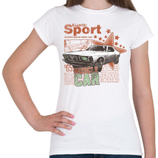 PRINTFASHION muscle car - Női póló - Fehér női póló