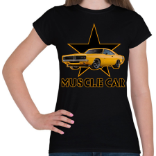 PRINTFASHION Muscle car - Női póló - Fekete női póló