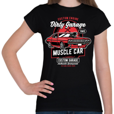 PRINTFASHION Muscle car - Női póló - Fekete