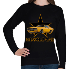 PRINTFASHION Muscle car - Női pulóver - Fekete