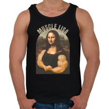 PRINTFASHION muscle lisa - Férfi atléta - Fekete atléta, trikó