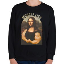 PRINTFASHION muscle lisa - Gyerek pulóver - Fekete gyerek pulóver, kardigán