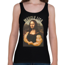 PRINTFASHION muscle lisa - Női atléta - Fekete női trikó