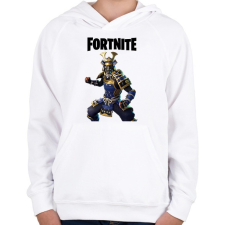 PRINTFASHION Musha Fortnite - Gyerek kapucnis pulóver - Fehér gyerek pulóver, kardigán