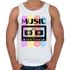 PRINTFASHION MUSIC  - Férfi atléta - Fehér atléta, trikó