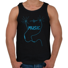 PRINTFASHION music - Férfi atléta - Fekete