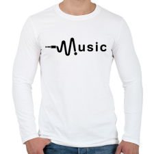 PRINTFASHION music - Férfi hosszú ujjú póló - Fehér férfi póló