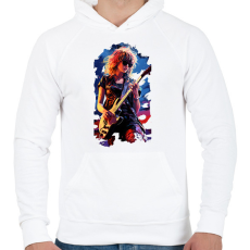 PRINTFASHION Music - Férfi kapucnis pulóver - Fehér