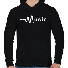 PRINTFASHION music - Férfi kapucnis pulóver - Fekete