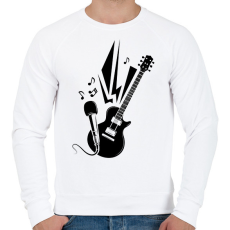 PRINTFASHION Music  - Férfi pulóver - Fehér