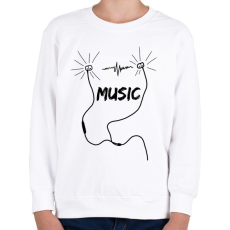 PRINTFASHION music - Gyerek pulóver - Fehér