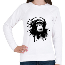PRINTFASHION Music in love - Női pulóver - Fehér női pulóver, kardigán