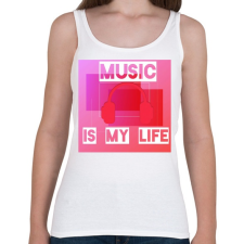 PRINTFASHION music is my life - Női atléta - Fehér női trikó