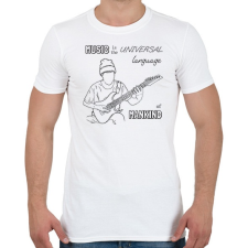 PRINTFASHION Music is the universal language - Férfi póló - Fehér férfi póló