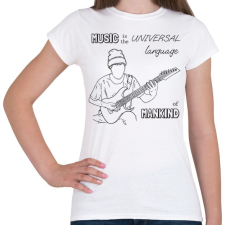 PRINTFASHION Music is the universal language - Női póló - Fehér női póló
