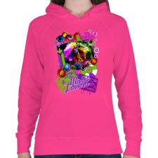 PRINTFASHION MUSIC LOVERS - Női kapucnis pulóver - Fukszia női pulóver, kardigán