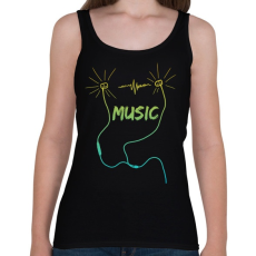 PRINTFASHION music - Női atléta - Fekete