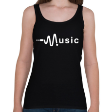 PRINTFASHION music - Női atléta - Fekete