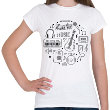 PRINTFASHION music - Női póló - Fehér női póló