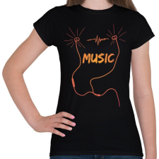 PRINTFASHION music - Női póló - Fekete női póló