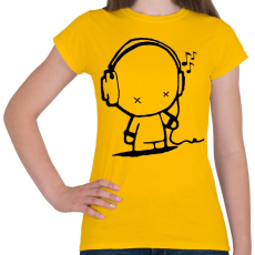 PRINTFASHION Music - Női póló - Sárga