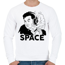 PRINTFASHION Musk - Férfi pulóver - Fehér