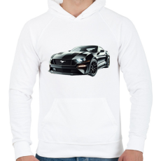 PRINTFASHION Mustang - Férfi kapucnis pulóver - Fehér