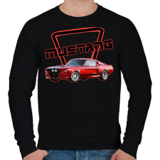 PRINTFASHION Mustang  - Férfi pulóver - Fekete férfi pulóver, kardigán