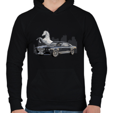 PRINTFASHION Mustang GT500 - Férfi kapucnis pulóver - Fekete