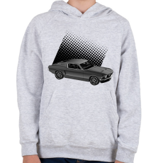 PRINTFASHION mustang - Gyerek kapucnis pulóver - Sport szürke