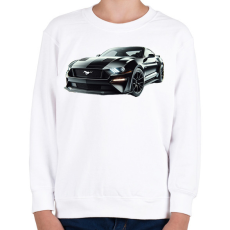 PRINTFASHION Mustang - Gyerek pulóver - Fehér