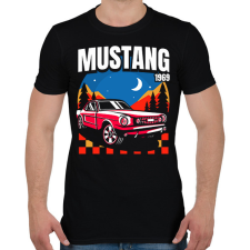 PRINTFASHION Mustang mach 1969 - Férfi póló - Fekete férfi póló