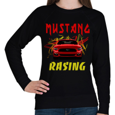 PRINTFASHION MUSTANG RACING 2 - Női pulóver - Fekete női pulóver, kardigán