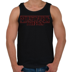PRINTFASHION Mustang Things - Férfi atléta - Fekete