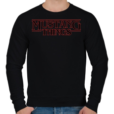 PRINTFASHION Mustang Things - Férfi pulóver - Fekete