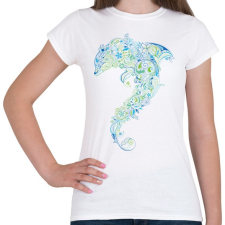 PRINTFASHION Művészi delfin - Női póló - Fehér női póló