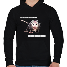 PRINTFASHION My anxiety is chronic... - Férfi kapucnis pulóver - Fekete