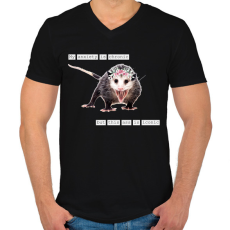 PRINTFASHION My anxiety is chronic... - Férfi V-nyakú póló - Fekete